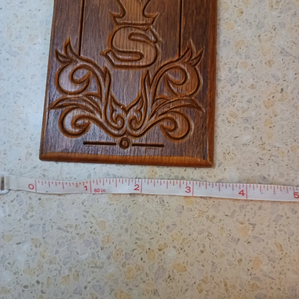 Vintage Key carved wall hanger